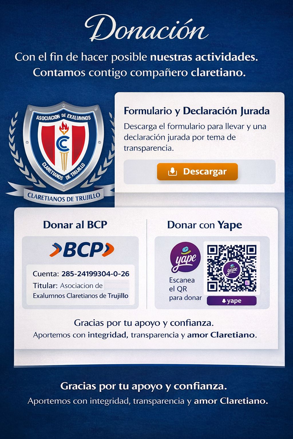 Flyer de Donaciones AECT